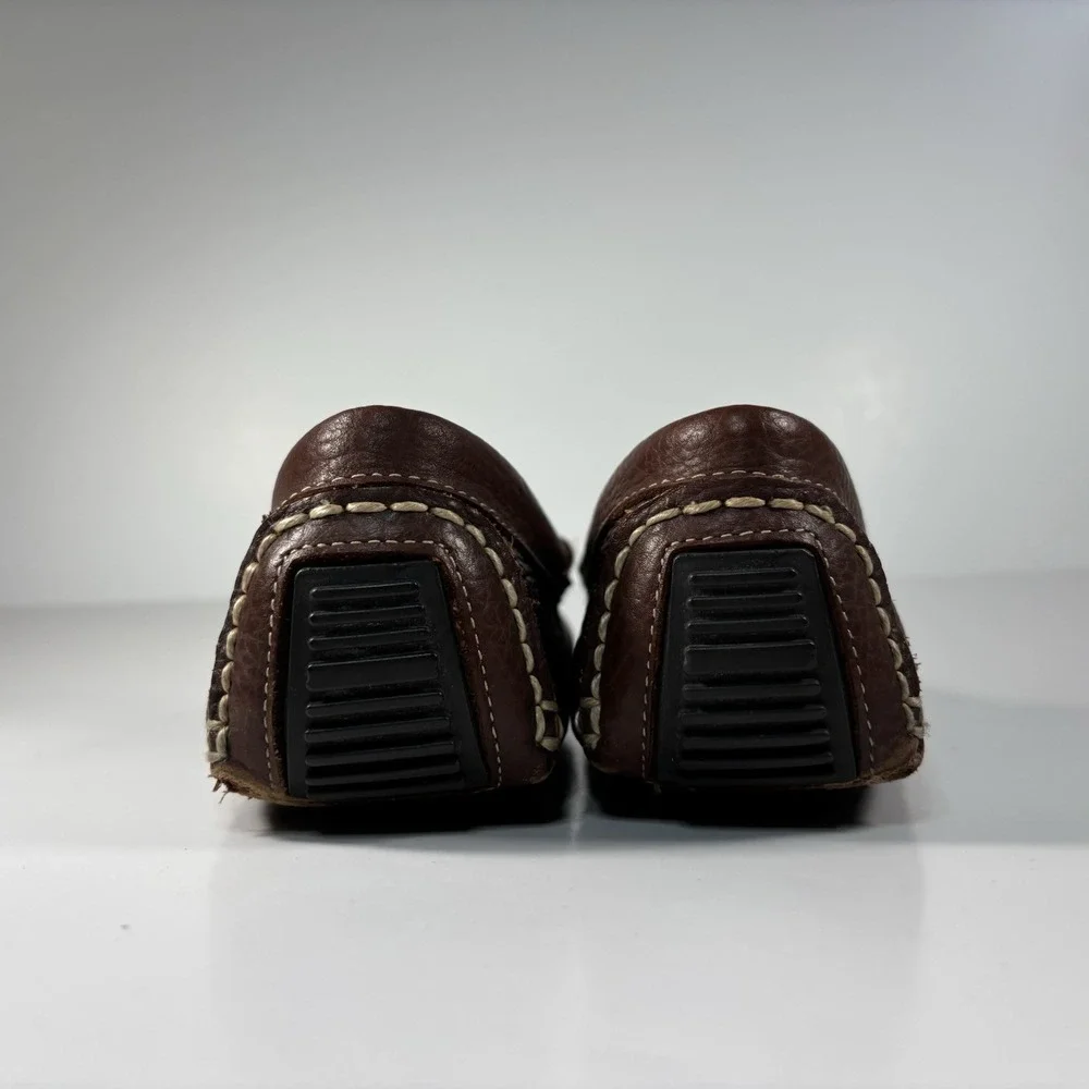 Brooks Brothers Men's‎ Brown Pebble Grain Penny Loafer Moccasin Drivers 8.5 M